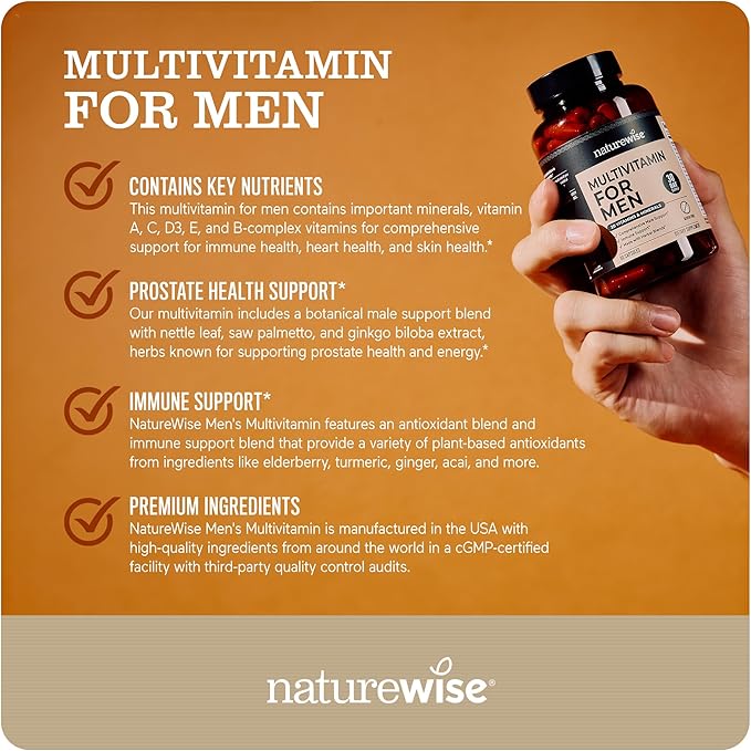 NatureWise Multivitamin for Men 240 Capsules[6-Month Capsules[6-Month Supply]