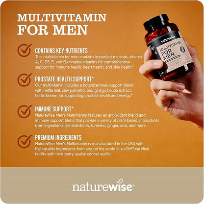 NatureWise Multivitamin for Men 240 Capsules[6-Month Capsules[6-Month Supply]