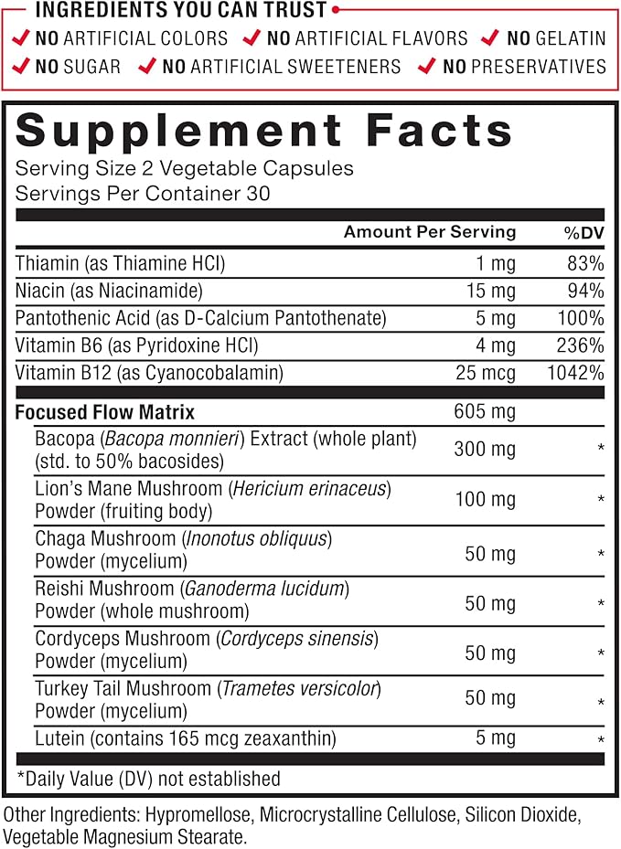 Force Factor Forebrain Focus Brain Booster, 180 Capsules,
