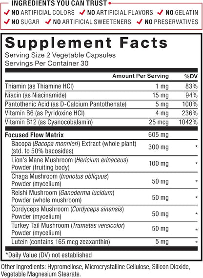 Force Factor Forebrain Focus Brain Booster, 180 Capsules,