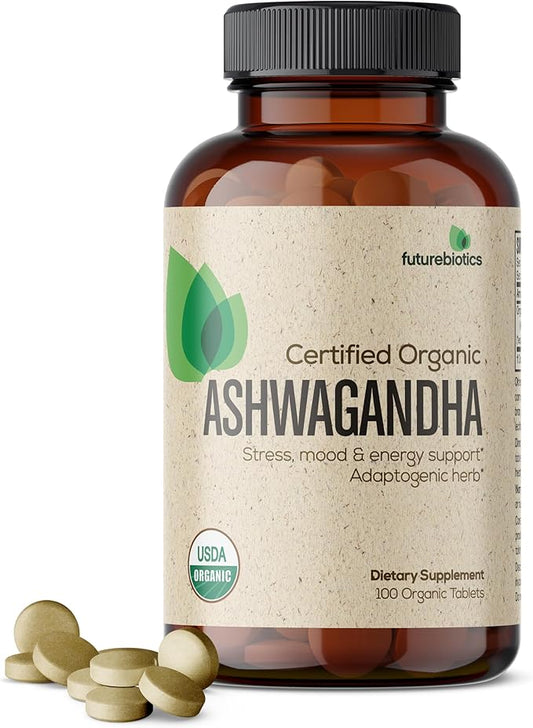 Futurebiotics Certified Organic Ashwagandha, Stress Mood 100 Organic