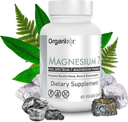 Organixx Magnesium Supplement, Natural Calm Magnesium B6 and (60 Count)