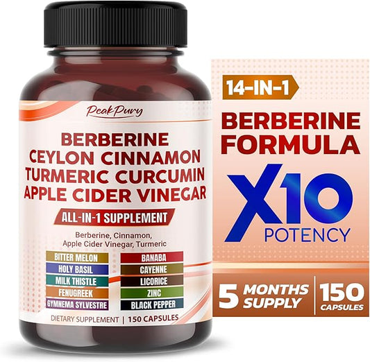 Berberine 8000mg Cinnamon 6000mg Apple Cider 3000mg Turmeric 3000mg -