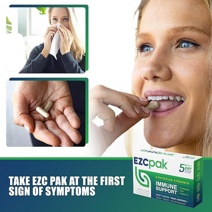 EZC Pak 5-Day Tapered Immune Support Booster - Vitamin Immune Support Supplement, Echinacea, Zinc Vitamin C, Vitamins for Immune System Support, Immune Boosters for Adults - Immune Support Vitamins