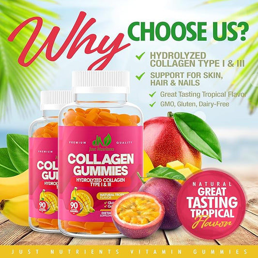 Collagen Gummies for Women & Men (90 Count) 90 Gummies