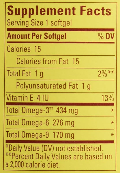 Nature Made Triple Omega 3 6 9 180 Softgels