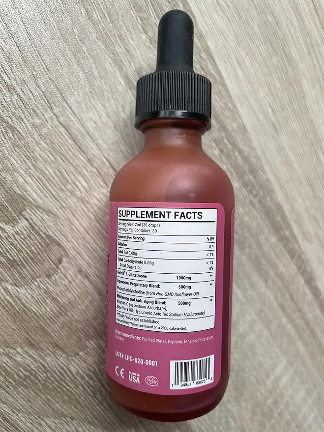 Liposomal Glutathione Liquid 1500 mg, Reduced 4.05 oz