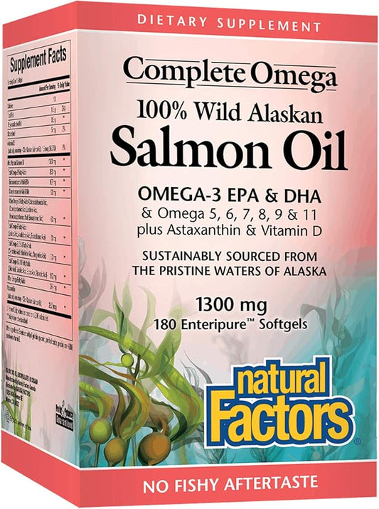 Complete Omega by Natural Factors, Wild Omega-3 DHA 180 softgels (180 servings)