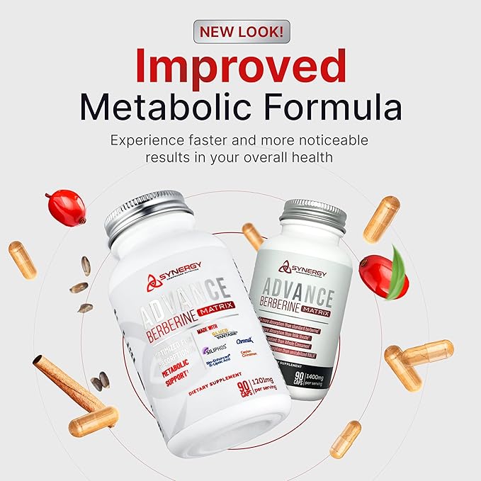 Advance Berberine Matrix 90caps: 5 in 1 Dihydroberberine 400mg, Milk 300mg, Ceylon 20:1 400mg 400mg , 100mg, Chromium 1000mcg