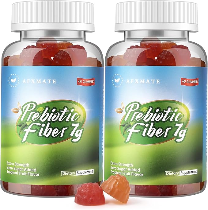 AFXMATE Fiber Supplement Gummies, 7g Fiber 120 Count