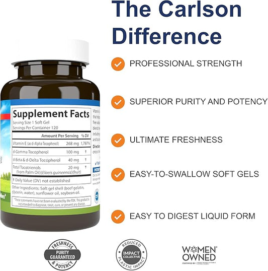 Carlson - E-Gems Elite, 400 IU (268 mg) 120 Softgels