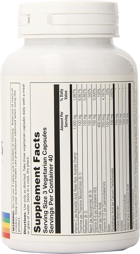 Solaray Mega B Stress Two Stage 120 Count