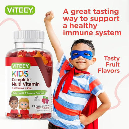 Kids Multivitamin Gummies, Complete Daily Essential 12 Essential