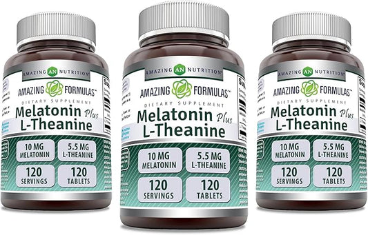 Amazing Formulas Melatonin 10 Mg Plus 5.5 Mg 120 Tablets 3