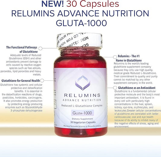 Relumins Advance Nutrition Gluta 1000 and 30 Glutathione 60 Vitamin