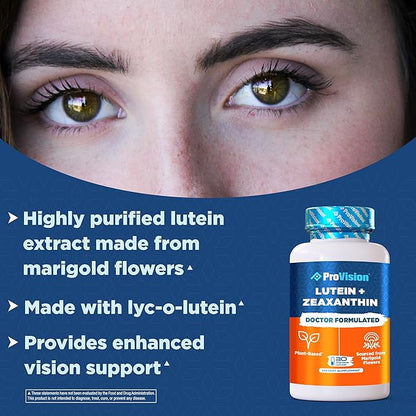 ProVision Lutein & Zeaxanthin Supplements Plant-Based 30 Capsules