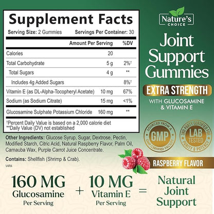 Joint Support Gummies Extra Strength Glucosamine 120 Gummies