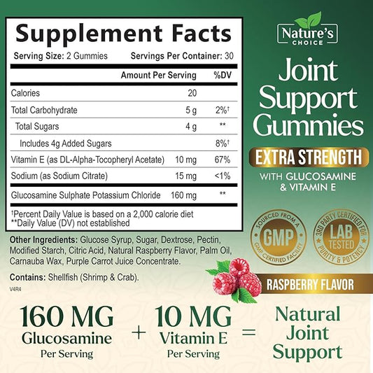 Joint Support Gummies Extra Strength Glucosamine 120 Gummies