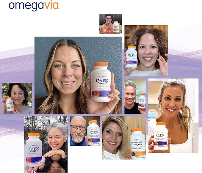 OmegaVia EPA 500, Purified Omega 3 500 mg 5-Star, 120 120 ct