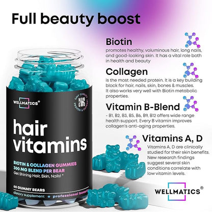 Hair Vitamins Biotin Gummies