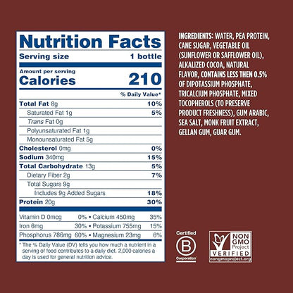 Ripple Vegan Protein Shake 20g Nutritious 12 Oz, 12 Pack