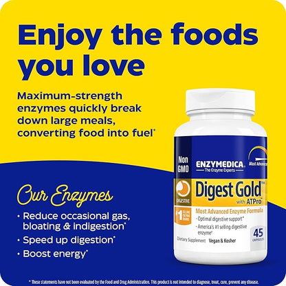 Enzymedica Digest Gold + ATPro, Maximum 45 Count