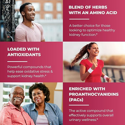 Sandhu's Kidney Cleanse Detox & Support Supplement for Men and Women | with Cranberry Extract | Helps Support Kidney & Urinary Tract Health | 60 Vegetarian Capsules (Pack of 3)
