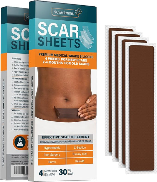 NUVADERMIS Silicone Scar Sheets – Extra 4 –