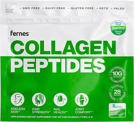 Hydrolyzed Collagen Peptides Supplement for Women 28 Servings, 9.88 oz,