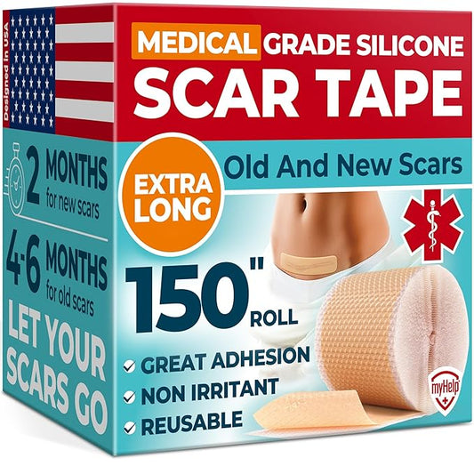 Medical Grade Silicone Scar Tape 1.6”x150” -