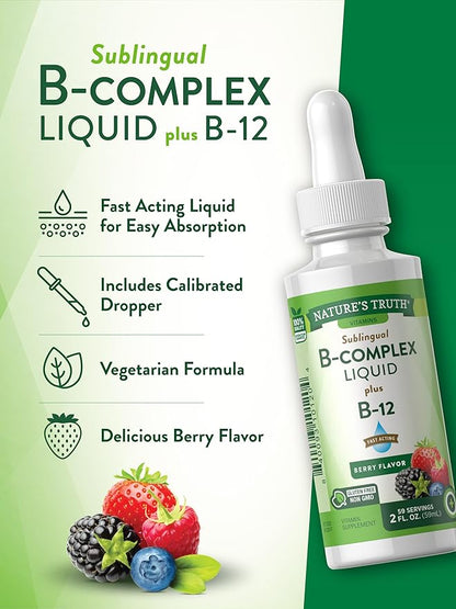 Nature's Truth Sublingual B Complex B12 | 2 Fluid