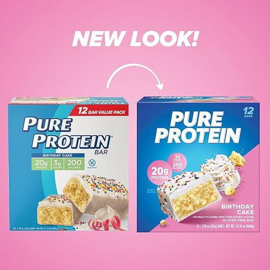 Pure Protein Bars, High Protein, Nutritious 1.76 oz, 12 (Packaging