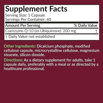 Futurebiotics CoQ10 200 MG Cellular Energy 60 Vegetarian