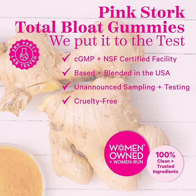 Pink Stork Bloat Gummies 60 Spiced