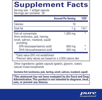 Pure Encapsulations O.N.E. Omega 30 Softgel