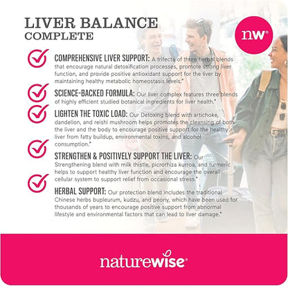 NatureWise Liver Detox Cleanse Supplement (60 (120 Veg