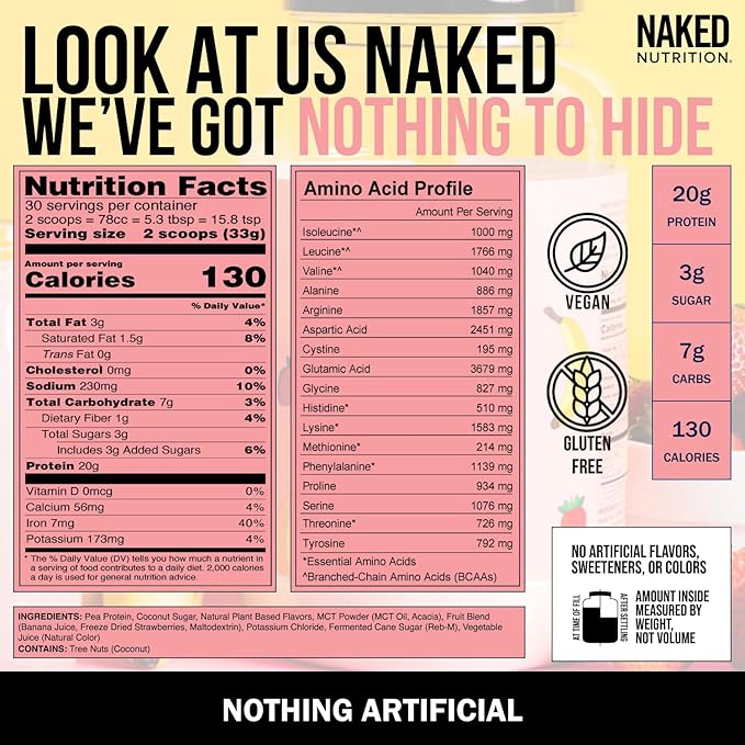 NAKED Shake - Vegan Protein Powder, 30 Servings