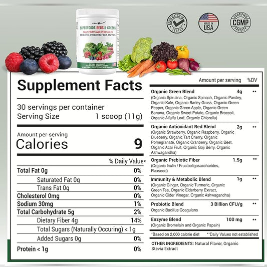 Superfoods Reds and Green Organic Daily 11.64 oz