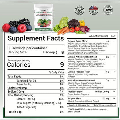 PeacockMax Superfoods Reds and Green Organic 23.28 oz