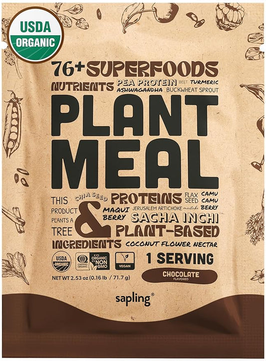 Plant Meal Replacement Shake 25g of 76+ Organic 1 Serving