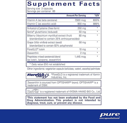 Pure Encapsulations Macular Support Formula 120 Capsules