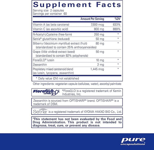 Pure Encapsulations Macular Support Formula 120 Capsules