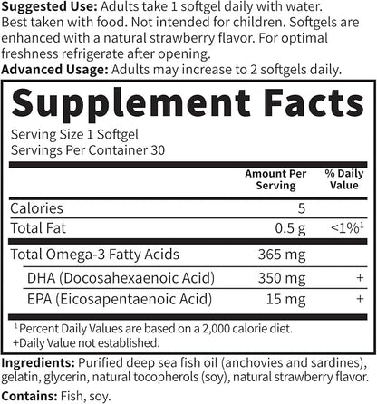Garden of Life Oceans Mom Prenatal 3 Fish 350mg Prenatal 30 Small