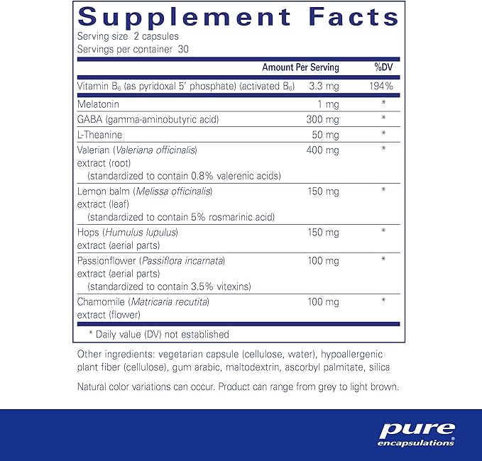 Pure Encapsulations Best-Rest Formula 60 Capsules