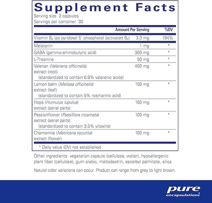Pure Encapsulations Best-Rest Formula 60 Capsules