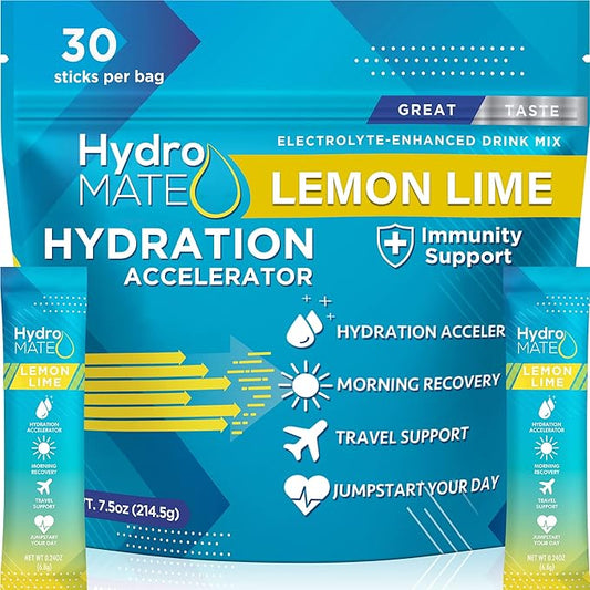 HydroMATE Electrolytes Powder Low Sugar 30 Count