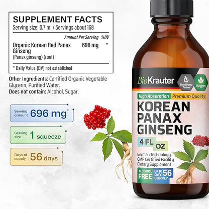 MAUWE Herbs Panax Ginseng Liquid Drops 4 Fl.Oz.