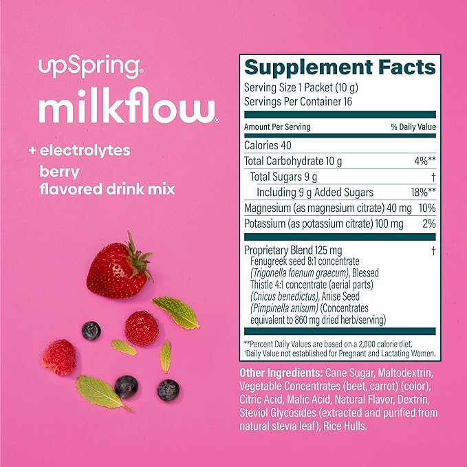 UpSpring Milkflow Electrolyte Breastfeeding Supplement Drink 16 Drink