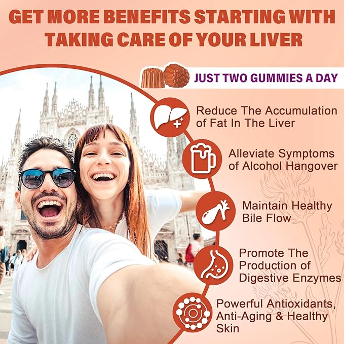 1Pack Liver Cleanse Detox & Repair -1500mg Milk 80% Silymarin, 10-IN1 Supports