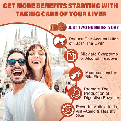 1Pack Liver Cleanse Detox & Repair -1500mg Milk 80% Silymarin, 10-IN1 Supports